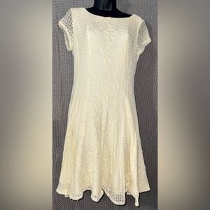 Ryan Michelle Cream White Lace Dress Size Large